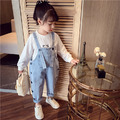 2021春裝韓版中大童純棉愛心吊帶牛仔褲(藍色)_1