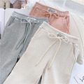 2021春裝韓版中大童針織純色鬆緊休閒褲/長褲(3色)_7