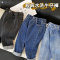 2021春裝韓版男童經典百搭水洗棉鬆緊牛仔褲(3色)
