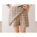 【韓國正品】春款中大童復古格子裙褲/半身裙_2