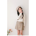 【韓國正品】春款中大童復古格子裙褲/半身裙_7