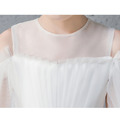 韓版中大童小飛袖網紗白色公主禮服/花童/畢業禮服_6