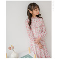 2021春裝韓版中大童粉碎花雪紡長袖連衣裙_6