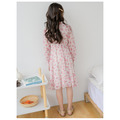 2021春裝韓版中大童粉碎花雪紡長袖連衣裙_8