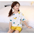 2022夏裝韓版中大童可愛卡通純棉上衣+短褲二件套/睡衣/家居服(15款)_17