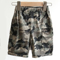 2021夏裝韓版男女童迷彩休閒七分褲/短褲(軍綠)