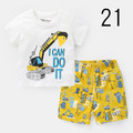 2021夏裝男童韓版純棉休閒上衣+短褲二件套裝/家居服(24款)_21