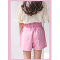 【韓國正品】夏裝純棉中大童高腰粉色休閒短褲_7