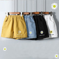 2021夏裝韓版中大童小花刺繡短褲(5色)_2