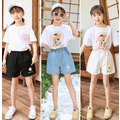 2021夏裝韓版中大童小花刺繡短褲(5色)_6