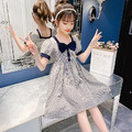2021夏裝韓版中大童氣質款蝴蝶結公主裙(2色)_1