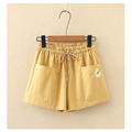2021夏裝韓版中大童休閒刺繡綁帶短褲(2色)_4