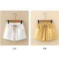 2021夏裝韓版中大童休閒刺繡綁帶短褲(2色)_2