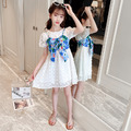 2021夏裝韓版中大童小吊帶花朵澎澎袖公主裙(2色)_1