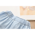 2021夏裝韓版中大童碎花綁帶淺藍色裙褲/短褲_2