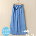 2021夏裝韓版中大童寬版薄款闊腿褲/長褲