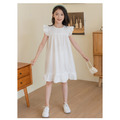 2021夏裝韓版中大童小清新寬版飛袖連衣裙(2色)_5
