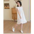 2021夏裝韓版中大童小清新寬版飛袖連衣裙(2色)_10
