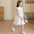 2021夏裝韓版中大童小清新寬版飛袖連衣裙(2色)_6