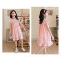 2021夏裝韓版中大童小清新寬版飛袖連衣裙(2色)_12