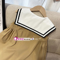 2021夏裝韓國設計中大童海軍風翻領無袖連衣裙/背心裙(藍色)_4