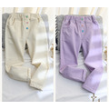 2021秋裝韓版中大童彩色鈕釦棉質休閒長褲(4色)_1