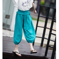 2021夏裝韓版中大童薄款莫代爾七分燈籠褲(2色)_9