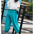 2021夏裝韓版中大童薄款莫代爾七分燈籠褲(2色)_1
