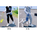 2021秋裝韓版男童牛仔口袋拼接背心+上衣+長褲三件套(2色)_7