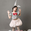 萬聖節cosplay女童新款可愛小兔子服裝三件套
