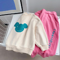 2021秋裝韓版中大童米奇圖案上衣+長褲二件套_6