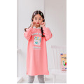 【韓國正品】秋款中大童可愛圖案純棉連帽連衣裙_2