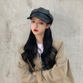 英倫風韓版秋冬PU貝雷帽/畫家帽 (3色)_5