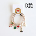 聖誕節可愛麋鹿雪花珍珠吊墜髮飾/髮繩(4款)_5