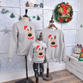 韓國東大門冬款加絨男女童聖誕糜鹿上衣/親子裝(灰色)