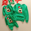 韓國東大門冬款加絨男女童聖誕糜鹿上衣/親子裝(灰色)_1
