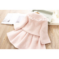 冬款韓版女寶寶小香風夾棉外套+貂絨背心裙二件套(粉色)現貨_1