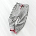 2022春裝韓版中大童雙層拼色百搭長褲/休閒褲(4色)_5