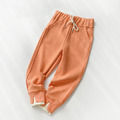 2022春裝韓版中大童雙層拼色百搭長褲/休閒褲(4色)_7