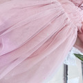 2022春裝韓版中大童夢幻閃亮蓬蓬紗粉色公主裙(現貨)_10