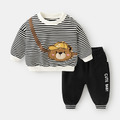 2022春款韓版男童條紋小熊上衣+長褲二件套(2色)_1