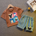 2022夏裝韓版男童迪士尼米奇上衣+牛仔短褲二件套(3色)_1