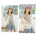 2022夏裝韓版中大童白色薄款外套/防晒小外套/冷氣房開衫_1