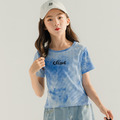 2022夏裝韓版中大童休閒藍色暈染上衣/T恤