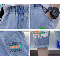 2022夏裝韓版男童帥氣英文字牛仔褲/中褲_3