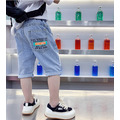 2022夏裝韓版男童帥氣英文字牛仔褲/中褲_2
