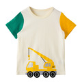 日系夏裝韓版男童交通工具工程車純棉上衣/T恤(6款)_7