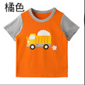 日系夏裝韓版男童交通工具工程車純棉上衣/T恤(6款)_1