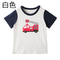 日系夏裝韓版男童交通工具工程車純棉上衣/T恤(6款)_2