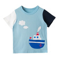 日系夏裝韓版男童交通工具工程車純棉上衣/T恤(6款)_4